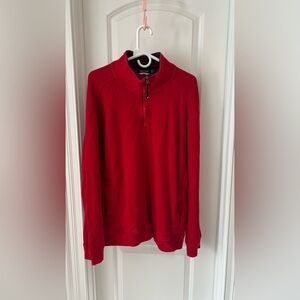 Nautica Men's Zip-Up Red Sweater